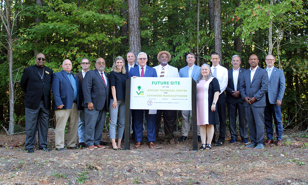 VGCC leadership and local representative gather at the future site of Triangle North Granville business park