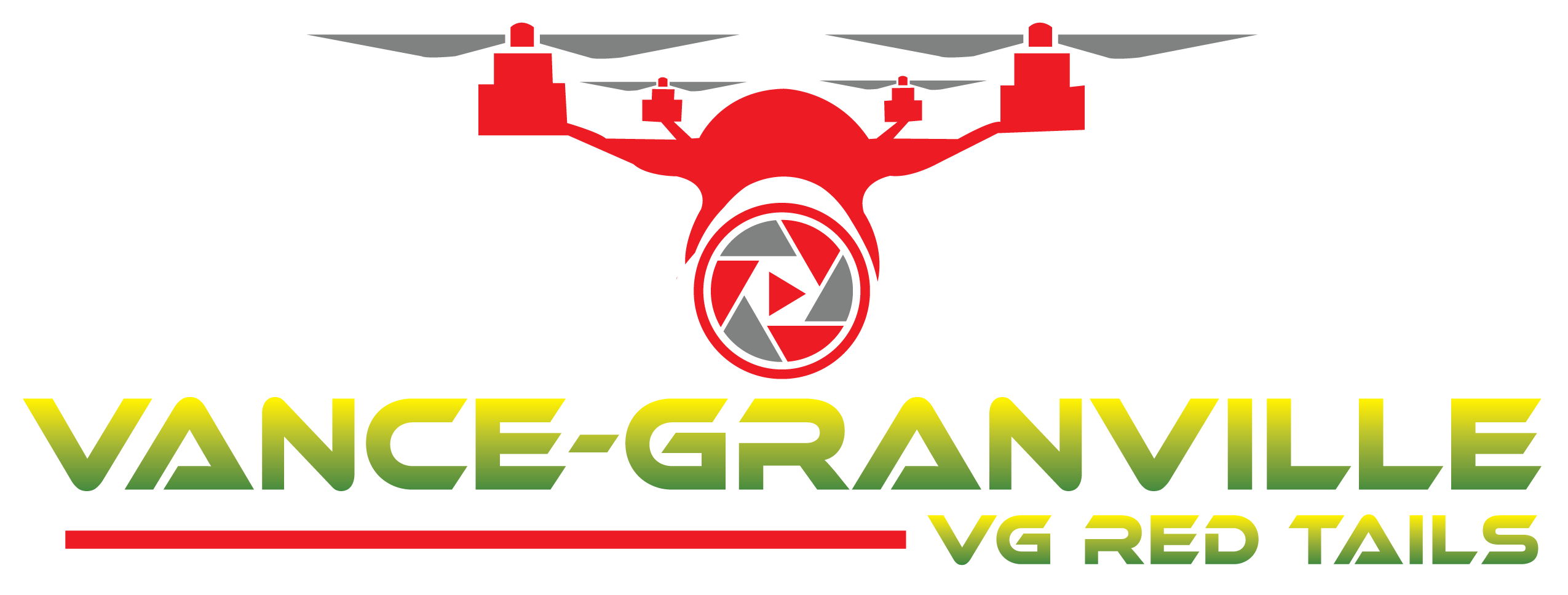 VG Red Tails Logo featuring A red clip art drone