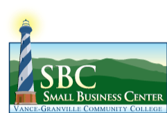 SBC - Vance-Granville Community College Small Business Center, with a picture of a lighthouse